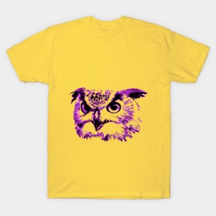 Owl design in purple T-Shirt